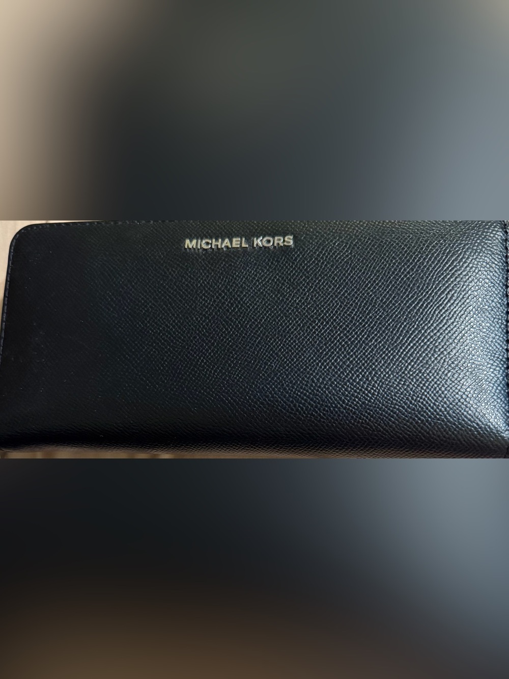 Michael Kors Black Leather Zip Wallet